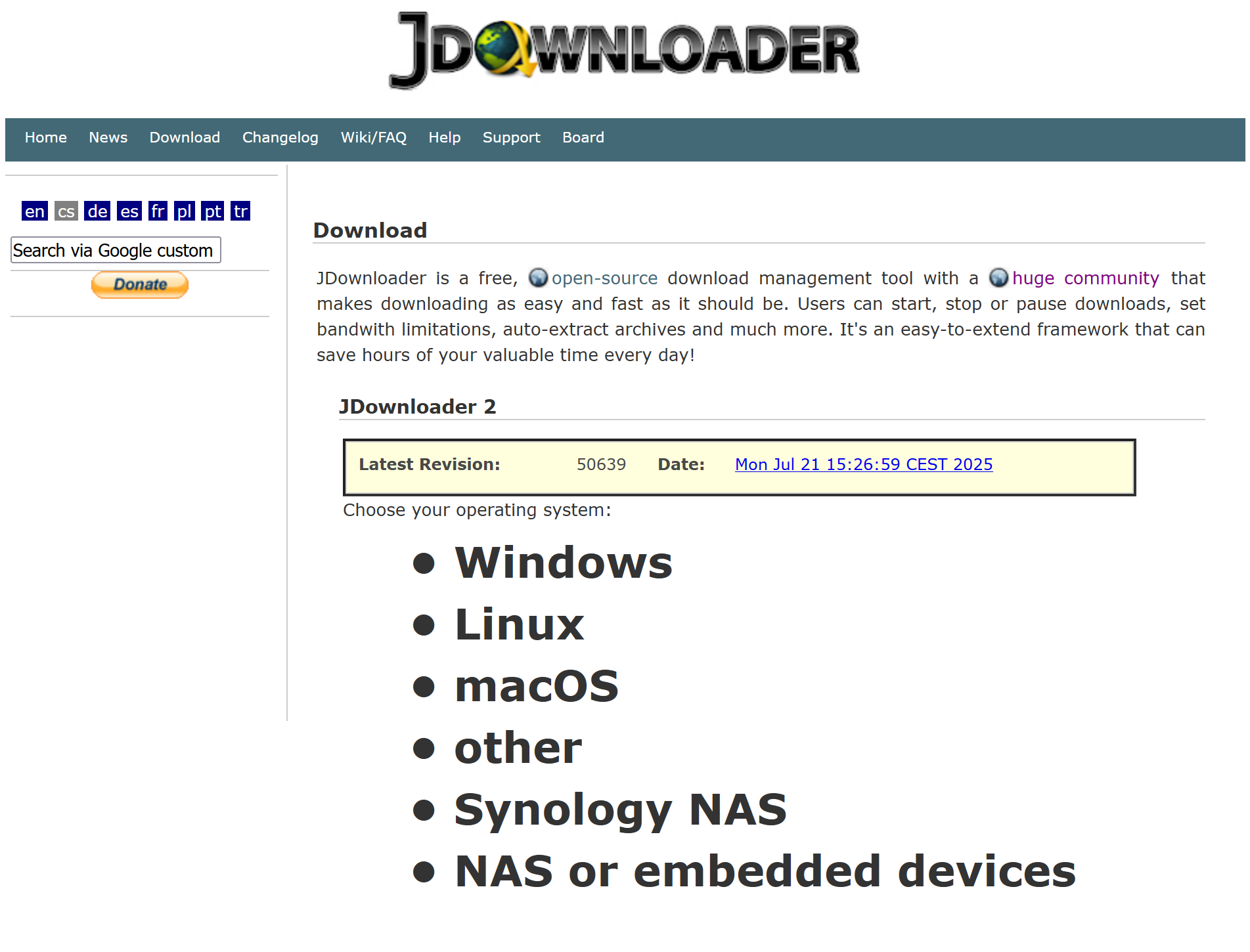 Download page