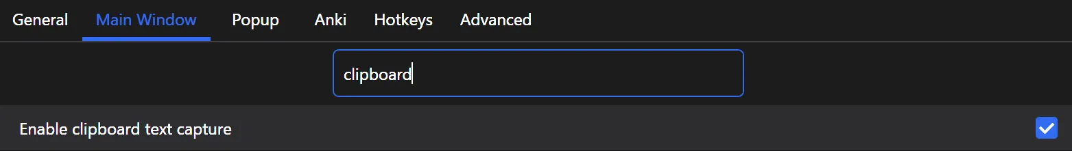 JL clipboard capture setting